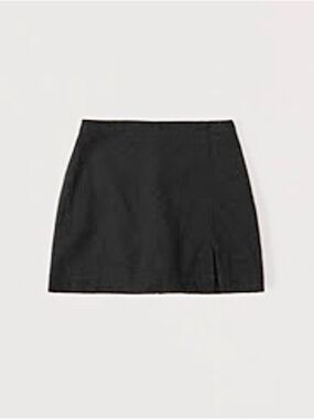 Abercrombie Linen Blend Slit Mini Skort